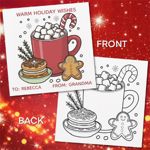 Color Me Christmas Holiday Hot Cocoa with Cookies