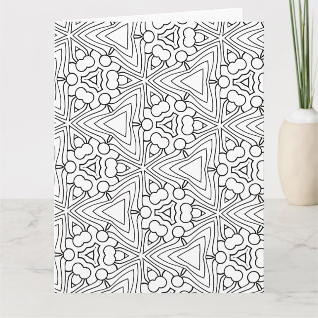 color me circles and triangles greeting card (Front)