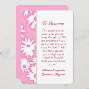 Color Me Daisies Daisies Pink Sympathy Card