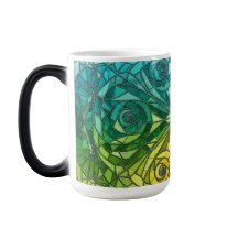 Color morphing modern mosaic design mug