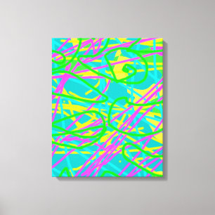 Color My Dreams Scribble Pattern Expressive Artsy Canvas Print