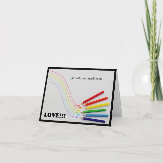 COLOR MY WORLD...NOTE CARD (photo) (Front)