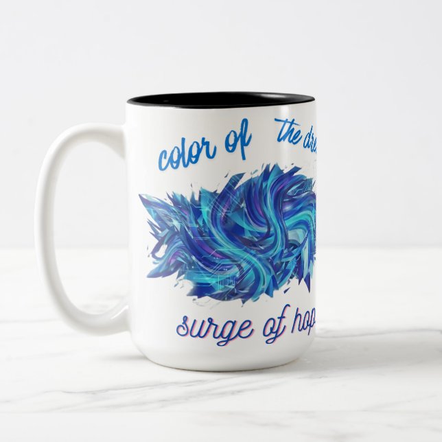 color of the dream  Two-Tone coffee mug (Left)