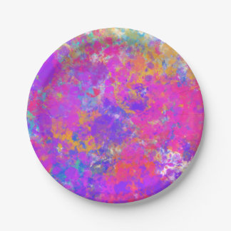 Color Paint Splatter Party Plates