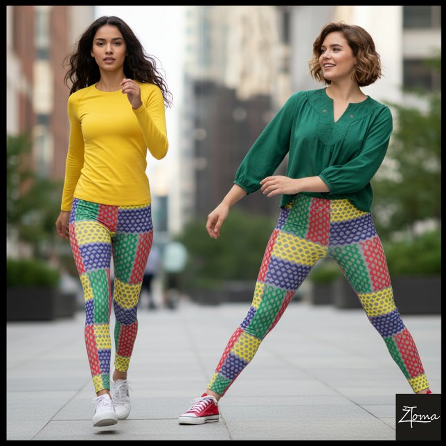 COLOR PATTERN  LEGGINGS (Creator Uploaded)