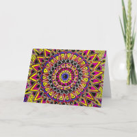 Color Pencil Purple Yellow Mandala Congratulations