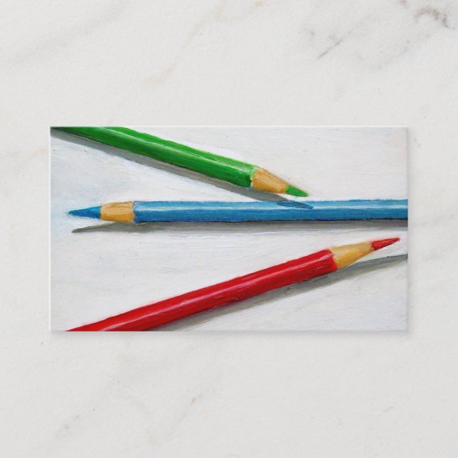 COLOR PENCILS: BUSINESS CARD: REALISM CARD (Front)