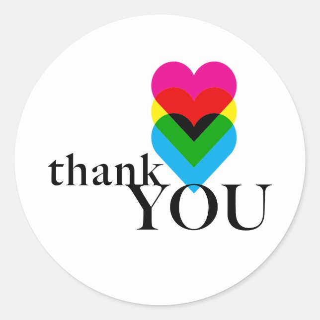 Color Pop Thank You stickers (Front)