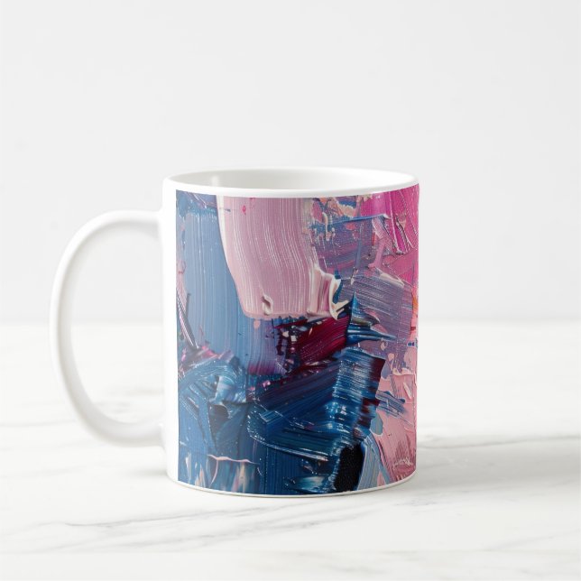 Color Rush Abstract Oil Paint III Mug (Left)