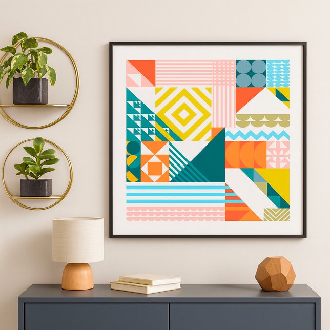 Color Shapely Pattern Poster (Creator Uploaded)