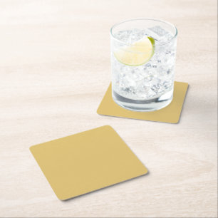Color Solid Brass Square Paper Coaster