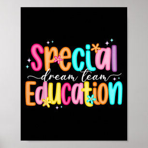 Color Special Education Squad Groovy Dream Team Sp Poster