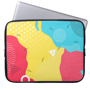 Color splash abstract cartoon background or childr laptop sleeve