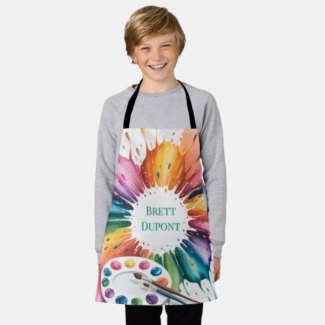 Color Splash Art Birthday Bash Apron (Worn)
