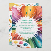 Color Splash Art Birthday Bash