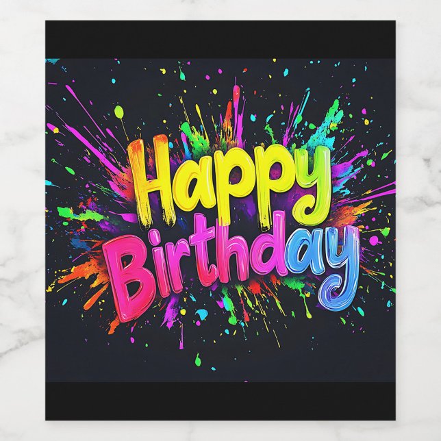 Color Splash Happy Birthday Card (“Make their day pop with color! 🎨✨”)