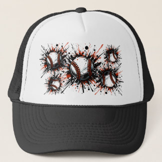 Color Splash of Baseballs Trucker Hat
