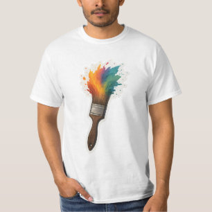 Color Splash Paintbrush T-Shirt
