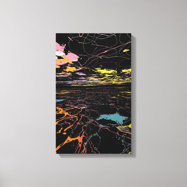 Color Splatter on the Horizon Canvas Print (Front)
