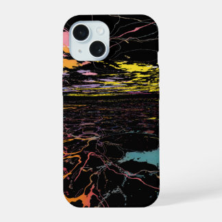 Color Splatter on the Horizon iPhone 15 Case