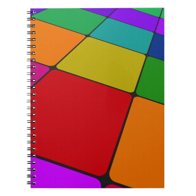 Color Squares Spiral Notebook (Front)