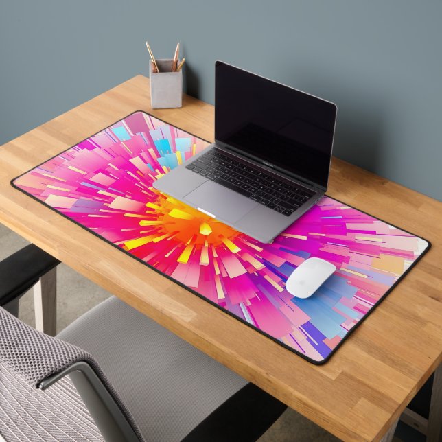 Color Storm Burst Desk Mat (Office 2)