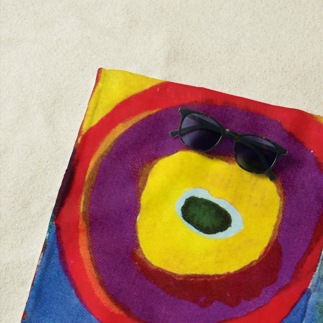 Color Study by Wassily Kandinsky Beach Towel (In Situ)