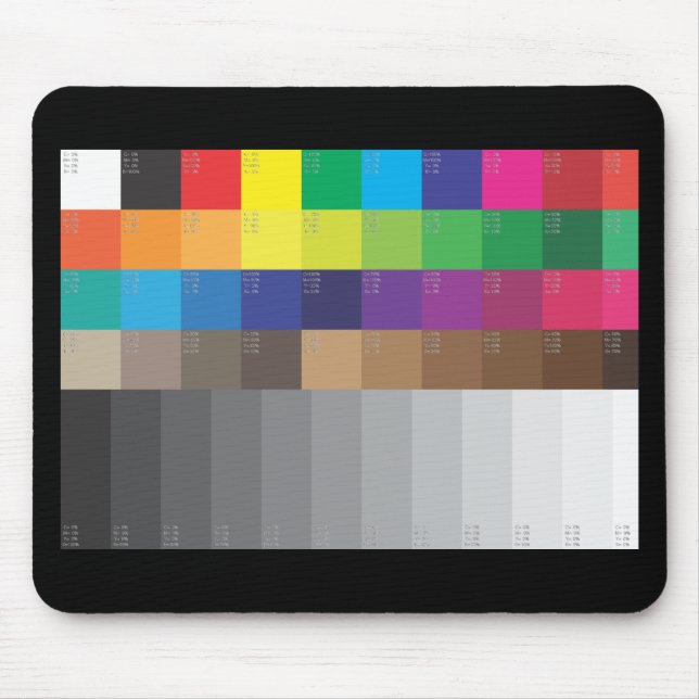 COLOR SWATCH AND GRAY SCALE MOUSE PAD (Front)