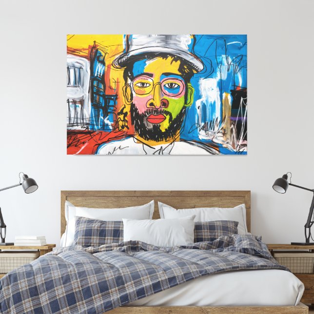 Color Urban Portrait Canvas Print (Insitu(Bedroom))
