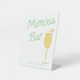 Color Versatile Mimosa Bar Sign with Orange Slice 