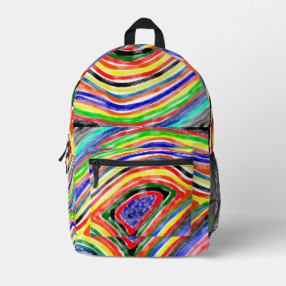"Color Vortex" – Abstract Art Backpack