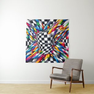 Color Vortex & Illusion Tapestry