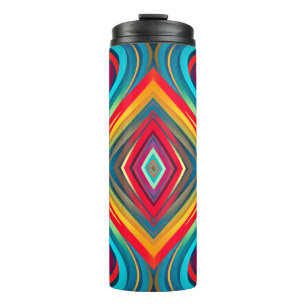 Color Wave Fusion – Modern Abstract Swirl Art Thermal Tumbler