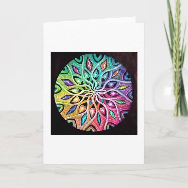 COLOR WHEEL MANDALA CARD (Front)