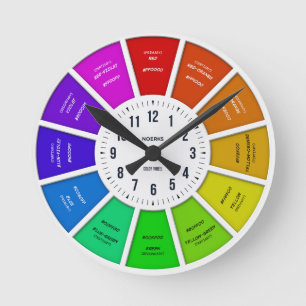 Color Wheel Wall Clock – Modern Rainbow Minimalist