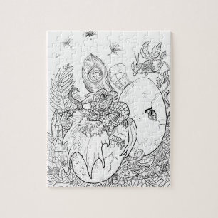 Color your own Hatchling Dragon Jigsaw Puzzle