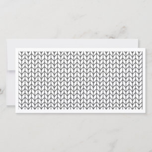 COLOR YOUR OWN Knitting 8x4 Flat Card / Horiz