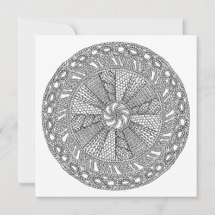 COLOR YOUR OWN Mandala Knit Square Card