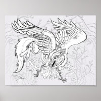 Color Your Own Raven Gryphon