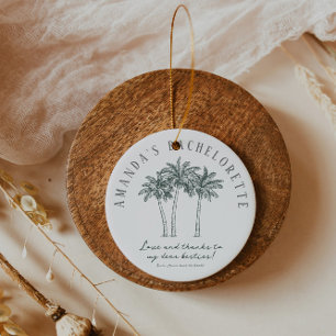 Colorable Palm Tree Bachelorette Favour Tags