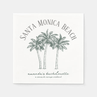 Colorable Palm Tree Bachelorette Party  Napkin