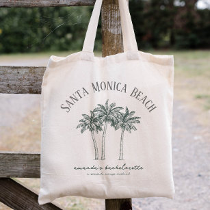 Colorable Palm Tree Destination Wedding Tote Bag