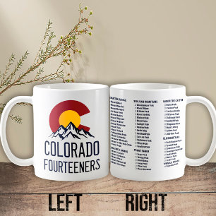 Colorado 14ers Fourteeners Mountain Souvenirs Coffee Mug