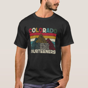 Colorado 14ers - Fourteeners - Rocky Mountain Stat T-Shirt