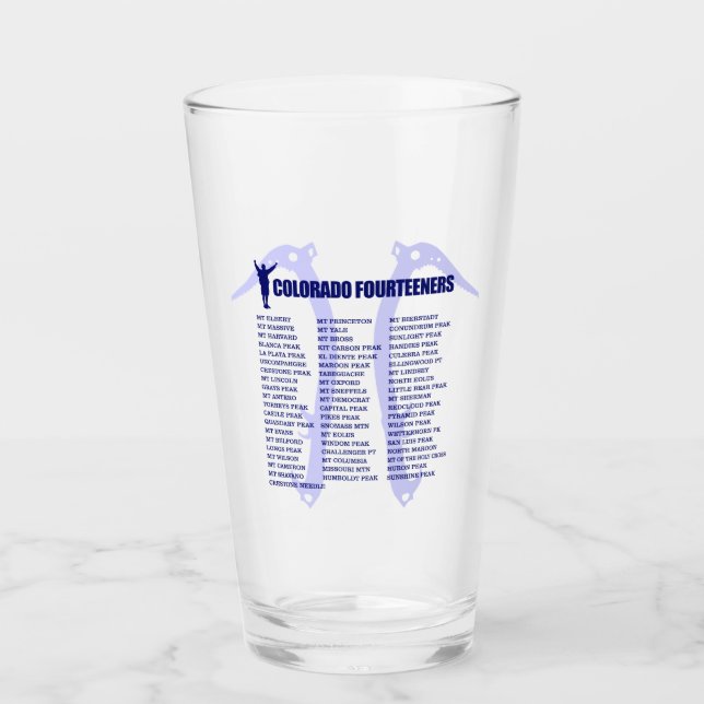 Colorado 14ers glass (Front)