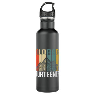 Colorado 14ers Hiking Fourteeners Retro Vintage Gi 710 Ml Water Bottle