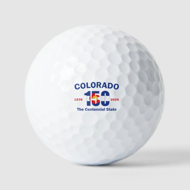 Colorado 150 the Centennial State Golf Balls (Front)