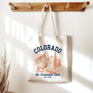 Colorado Adventure Tote Bag Deer and Mountain