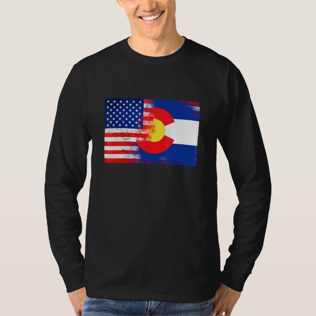 Colorado American Flag Fusion Essential T-Shirt (Front)