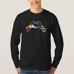 Colorado American USA Flag USA Coloradans Heart T-Shirt